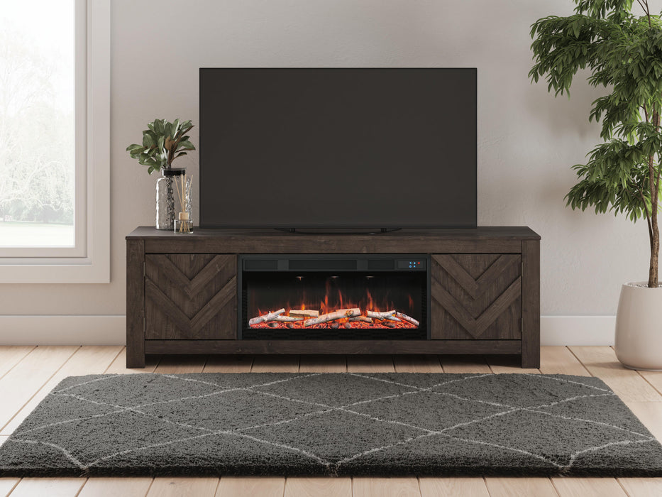Cayboni 71" TV Stand with Electric Fireplace - Venta Furnishings (San Antonio,TX)