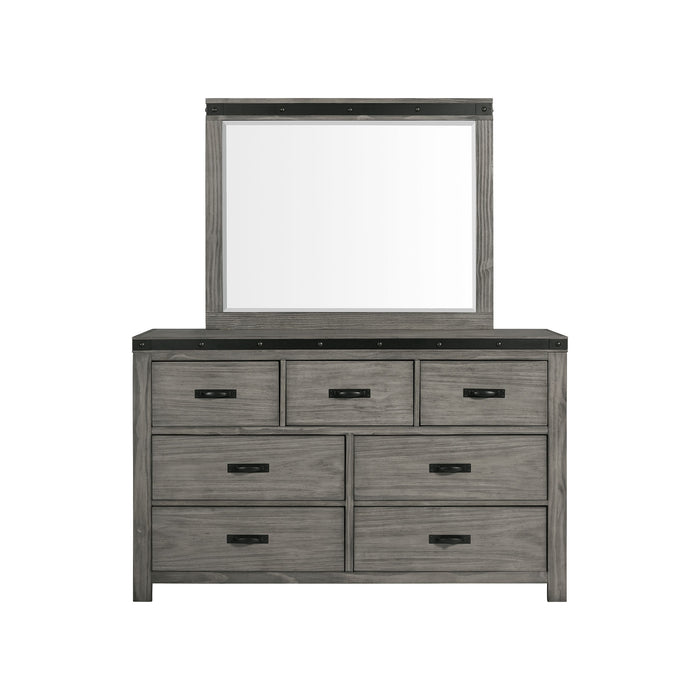 Wade 7-Drawer Dresser & Mirror Set - Venta Furnishings (San Antonio,TX)