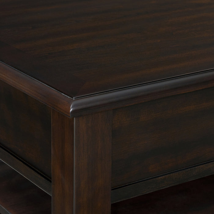 Wagner 3PC Occasional Table Set in Cherry-Rectangular Lift-Top Coffee Table & Two End Table