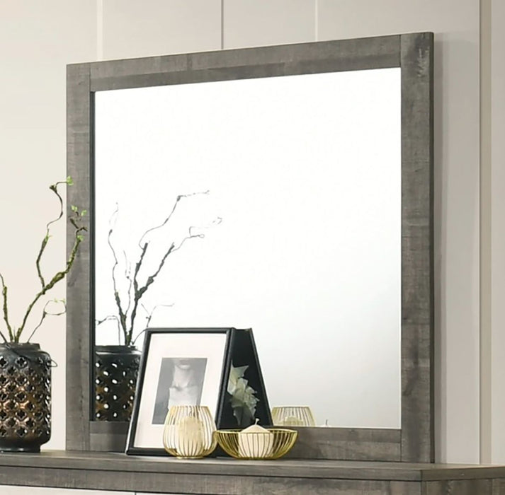 Crown Mark Furniture Rhett Dresser Mirror in Gray