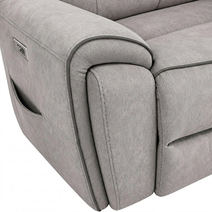 Jackpot P1 Sofa with Heat Massage in Explore Light Grey