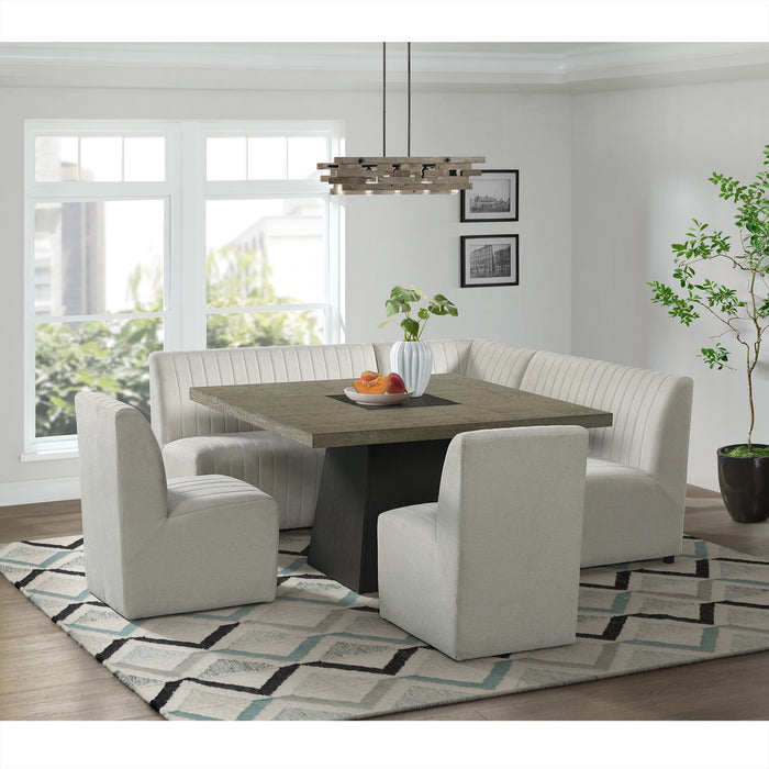 Jemma Upholstered Corner Chair in Beige Linen