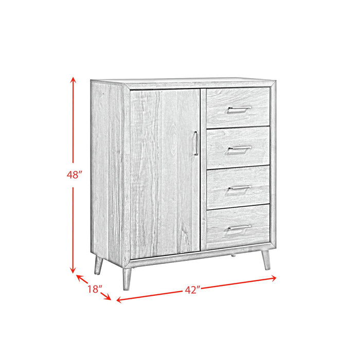 Malibu 4-Drawer Chest in Walnut