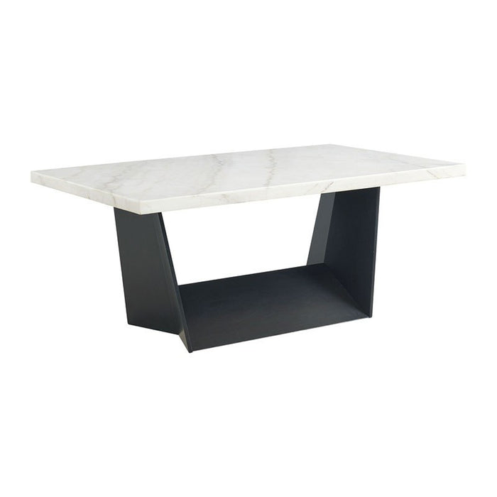 Elements International Beckley Dining Table in WhiteC image