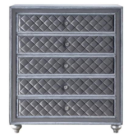 Crown Mark Furniture Voltare Chest in Dark Grey