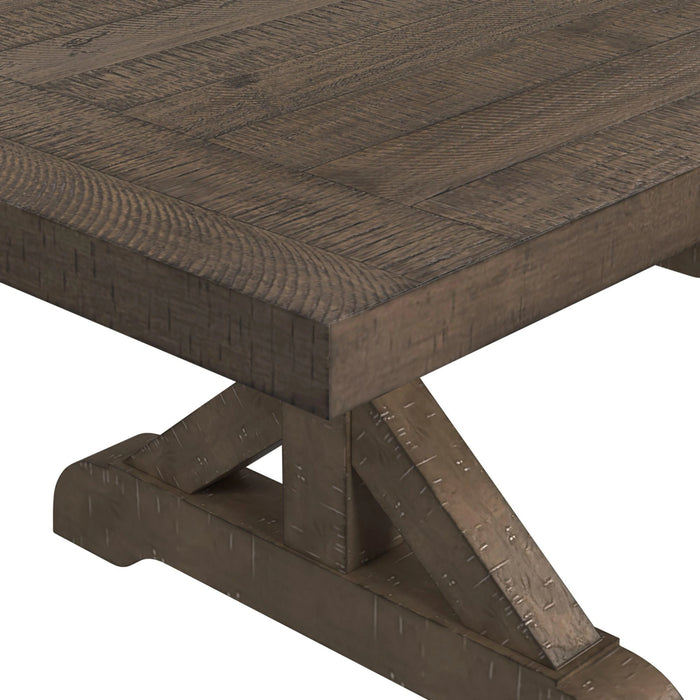 Yellowstone Dining Table with 2x12" Leaves in Medium Brown