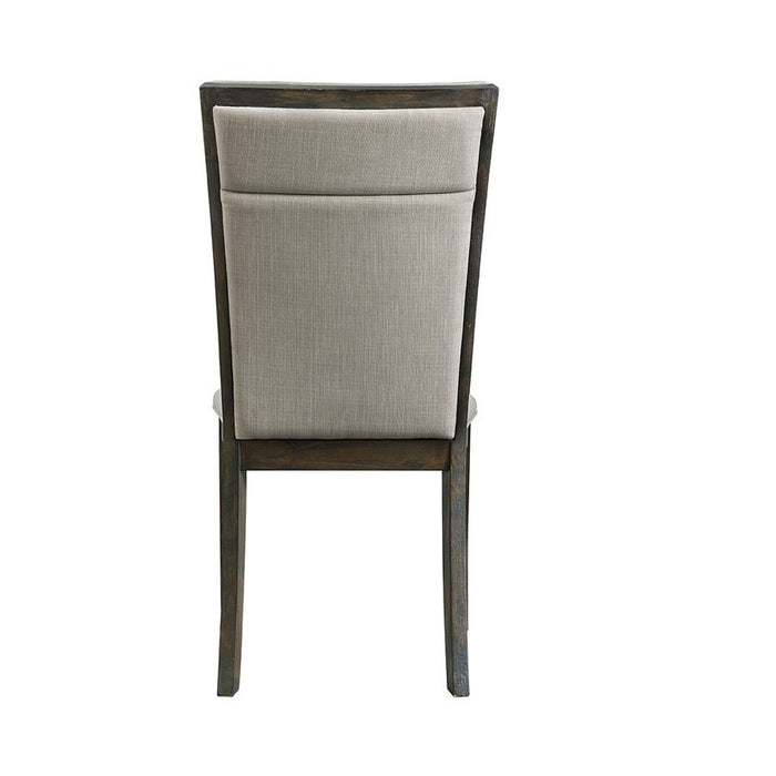 Elements International Grady Upholstered Side Chair (Set of 2) in Brown