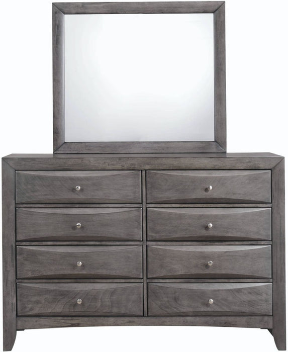 Elements International Emily Grey Mirror in Gray