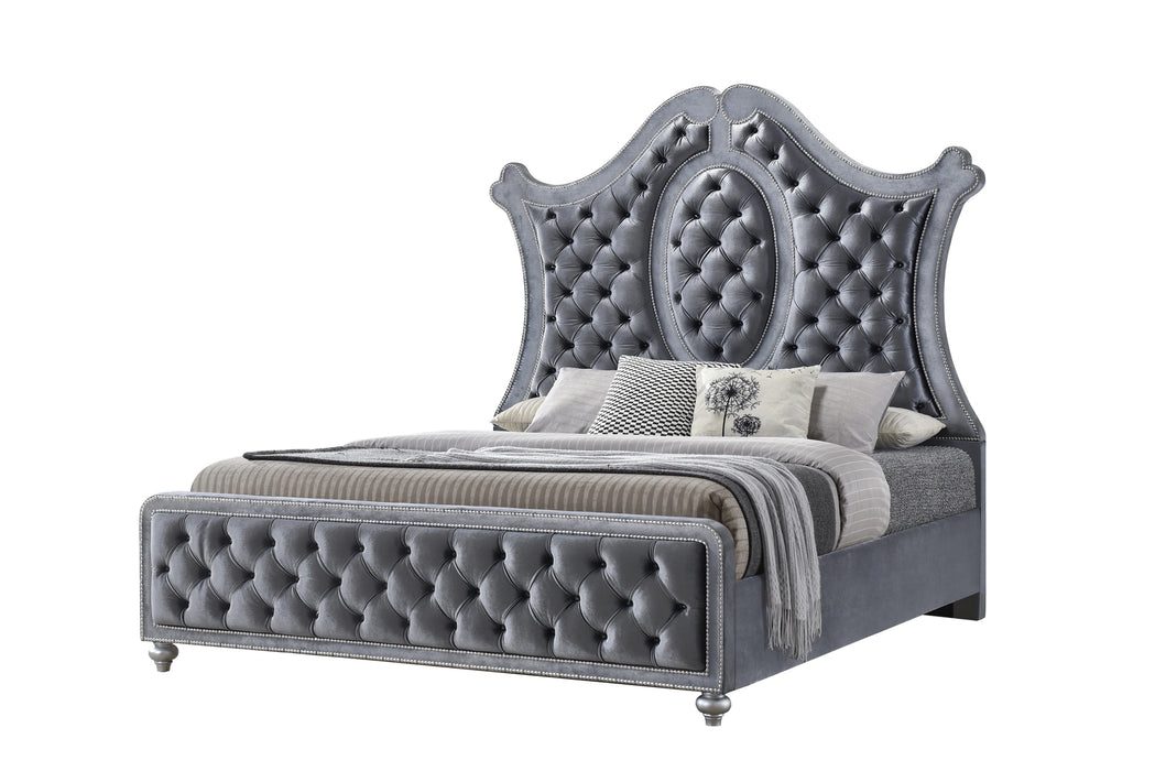 Crown Mark Furniture Voltare Queen Bed in Dark Grey image
