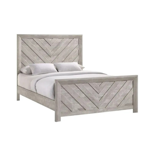 Elements International Ellen Queen Panel Bed in White image