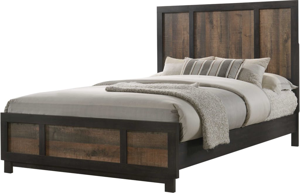 Elements International Harlington King Bed in Rustic Gray image