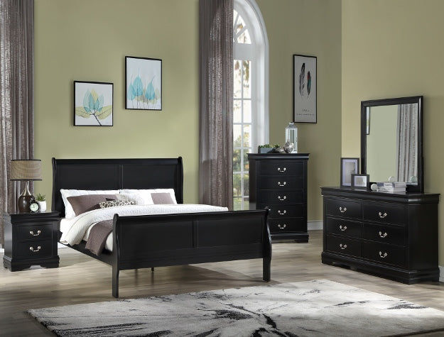 Crown Mark Furniture Louis Philip Drawer Chest in Black image