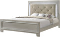 Elements International Platinum King Platform Bed in Golden Champagne image