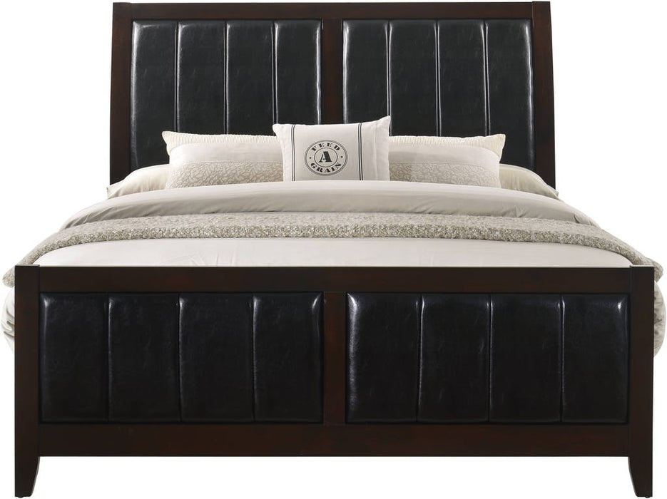 Elements International Lawrence Full Panel Bed in Espresso Lacquer