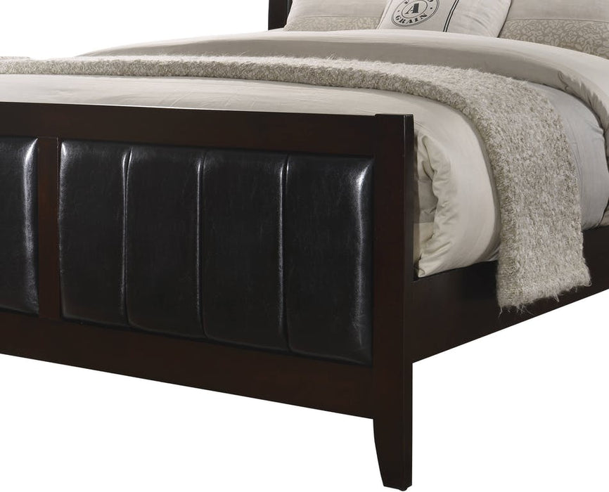Elements International Lawrence Queen Panel Bed in Espresso Lacquer