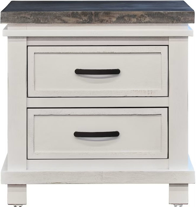 Elements International Madison Nightstand in White image