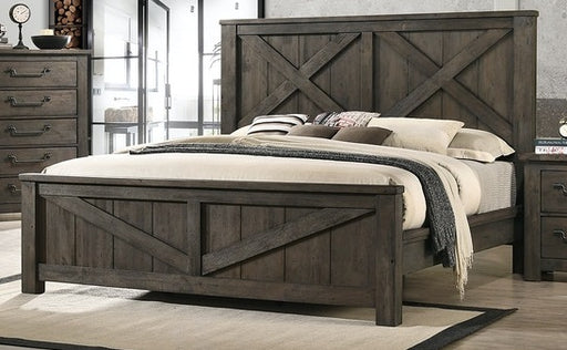 Elements International Maverick Queen Panel Bed in Dark Brown image