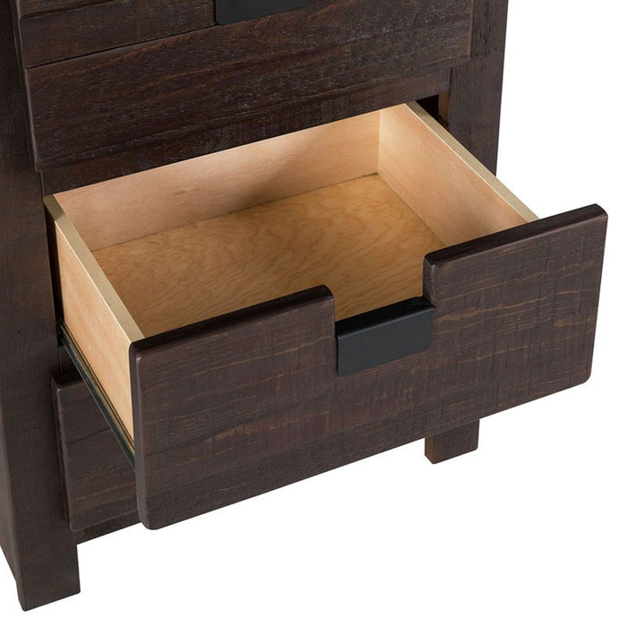 Elements International Vista Computer Desk in Brown