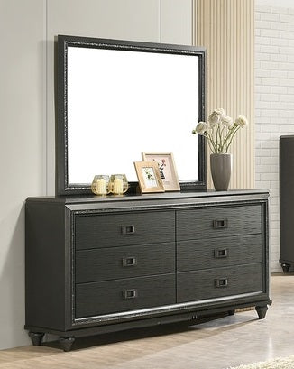 Elements International Moonstone 6 Drawer Dresser in Gray