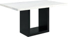 Elements International Valentino Counter Height Dining Table in Black/White CVL500CTC image