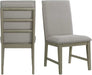Elements International Zig Fabric Back Side Chair (Set of 2) in Grey image